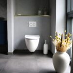 d line Pebble bathroom accessories in white